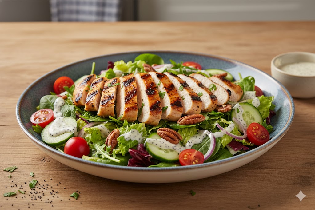 Flame Grilled Chicken & Poppy Seed Salad