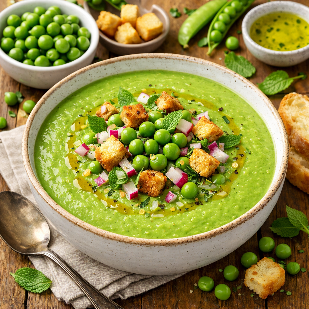 Gazpacho de chícharos