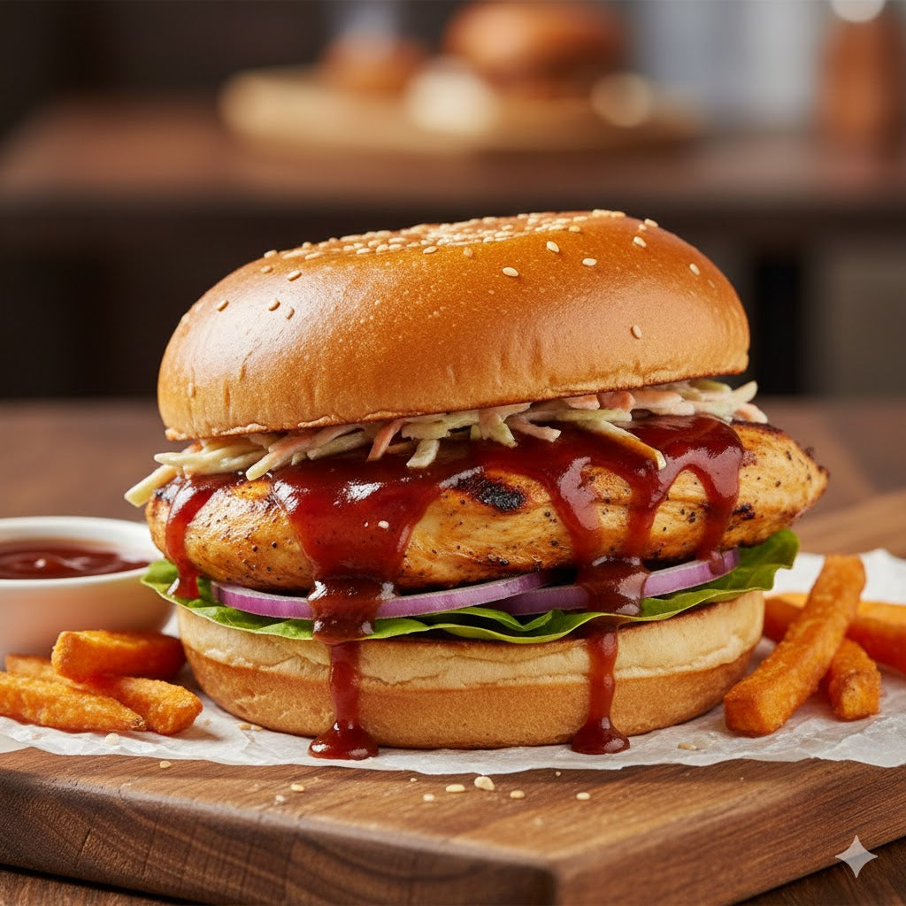 Honey Barbeque Glazed Chicken Melt Sandwich