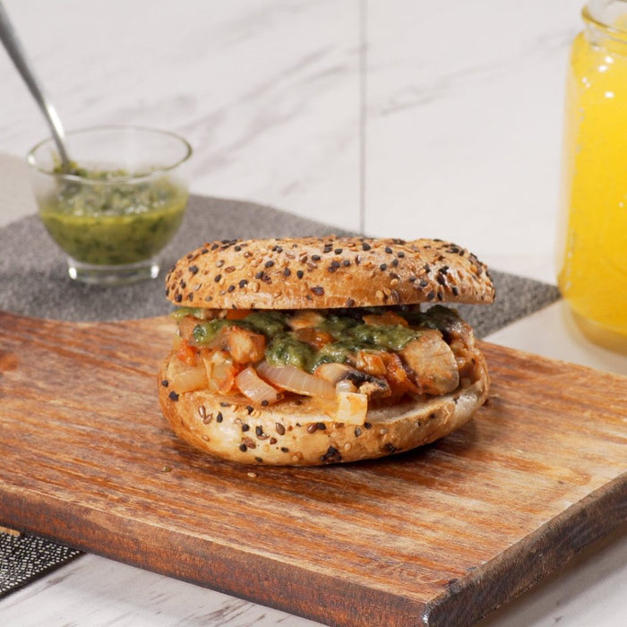 Roasted Mushroom Bagel