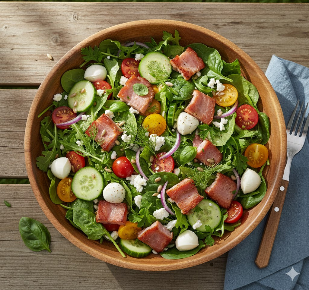 Uncured Smoked Ham Summer Salad